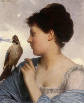 レオン・バジール・ペロー Painting - 鳥使い 1873 レオン・バジル・ペロー